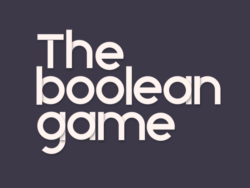 The Boolean Game